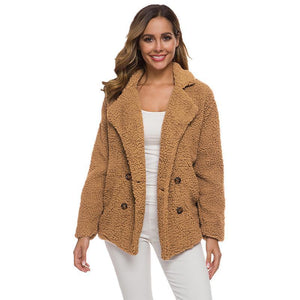 Warm Plush Coat Lapel Jacket