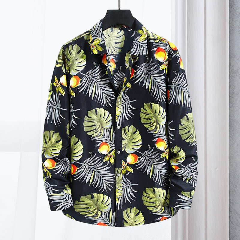 Beach Print Long Sleeve Shirt