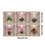 3D Flowers Vase Wall Sticker