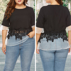 Chiffon Embroidered T-shirt