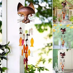 Handicraft Metal Fun Catfish Wind Chime