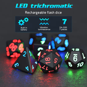 LED Flash Dice Set 7-pack The Electronic Dice