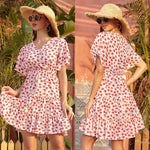 French Printed Chiffon Dress