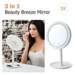 3 In 1 LED Makeup Mirror with Fan