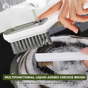 Multi-functional liquid-filled crevice brush