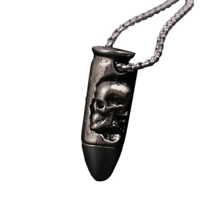 Holy Cross Bullet Skull Necklace