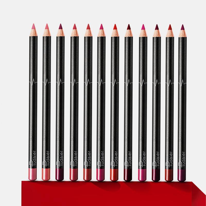 12-colors Set lip liner waterproof and durable Fashion 12pcs Lip Liner