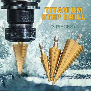 Titanium Step Drill (3 pieces)