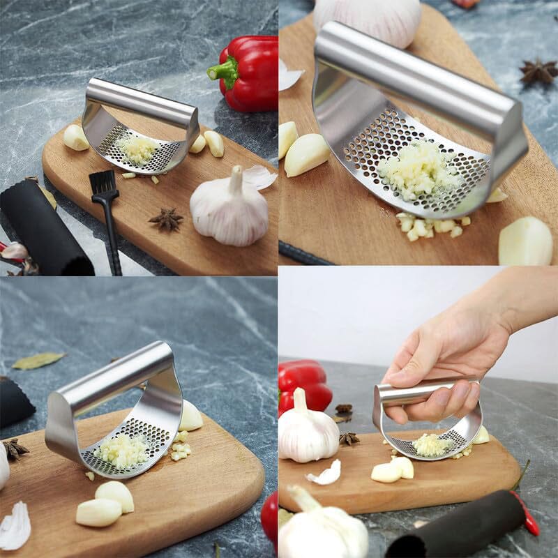 2024 New Stainless Steel Garlic Presser