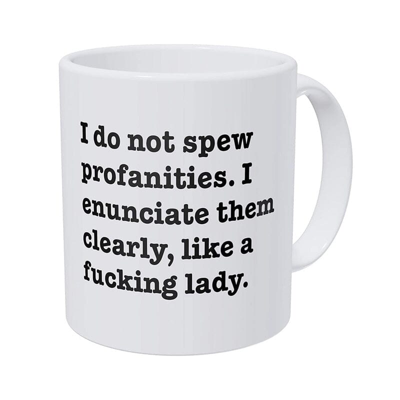 Unique funny Ceramic Letter Printed Mug Coffee Cup