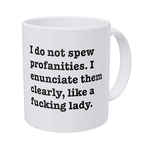 Unique funny Ceramic Letter Printed Mug Coffee Cup