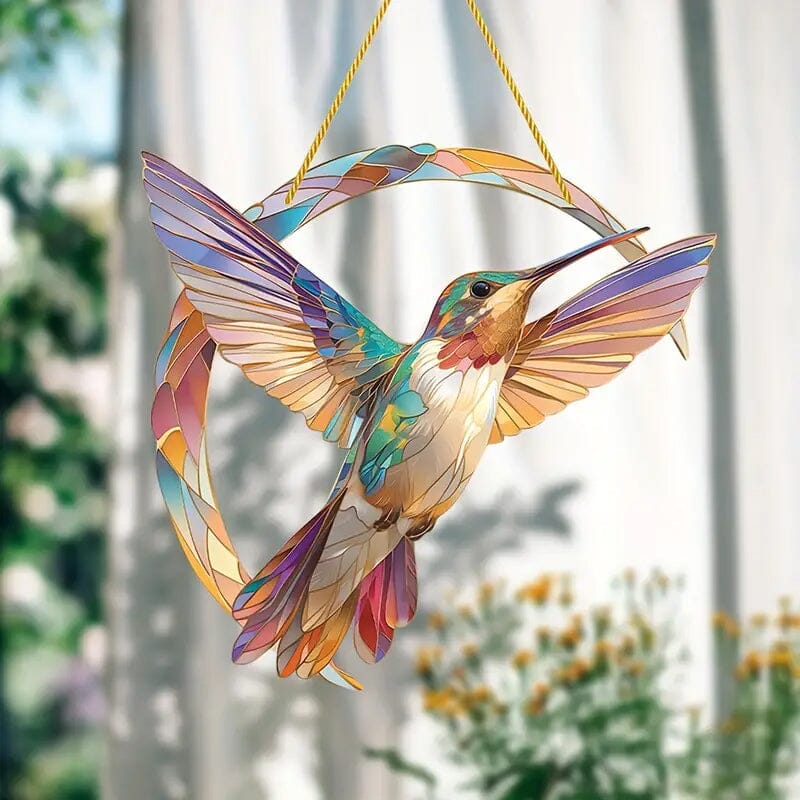 💖 Hummingbird Suncatcher Colorful Window Hanging 💥