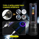 Super Bright Long Range White Laser Zoom Flashlight