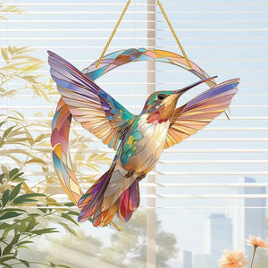 💖 Hummingbird Suncatcher Colorful Window Hanging 💥