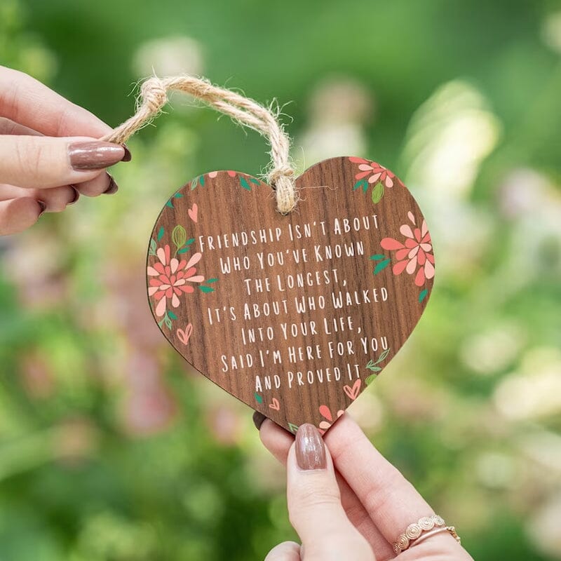 Friendship Heart Shaped Wooden Gift