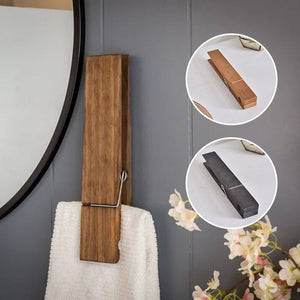 Clothespin Bathroom Towel Holder