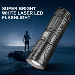 White Laser Telescope Zoom Flashlight