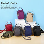 Small colored shoulder bag for women