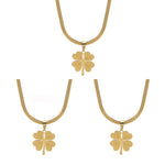 Gold Plated Lucky Clover Necklace