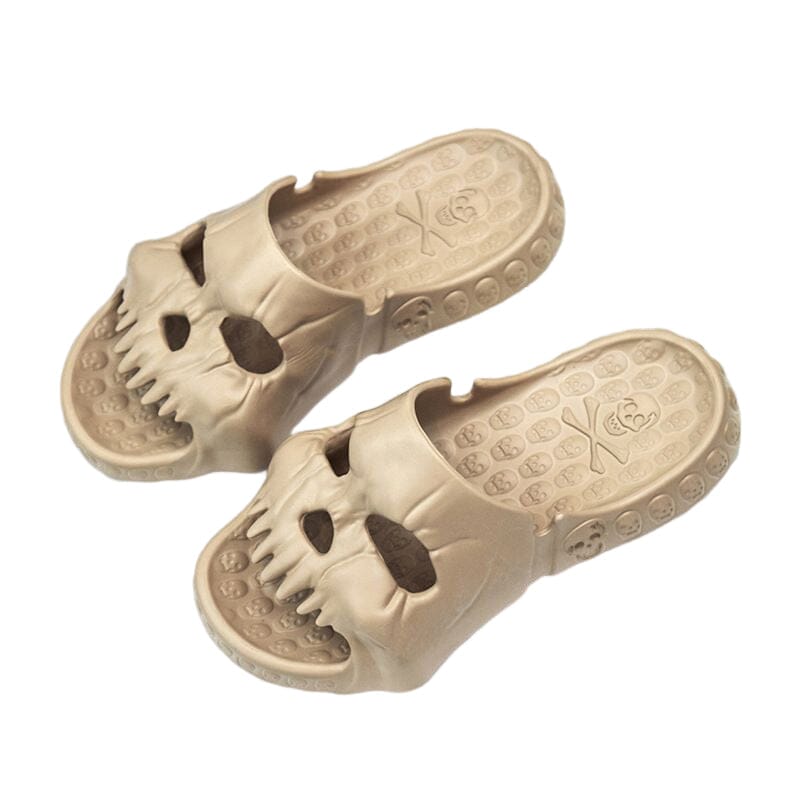 Skull Design Single Band Slippers