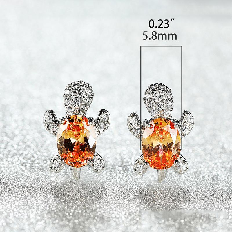 Turtle Zircon Earrings