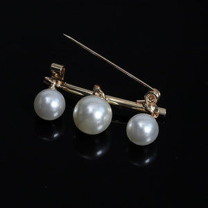 Women Pearl Cute Brooch Enamel Pin jewelry, 2PCs