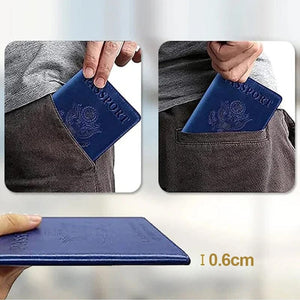 PU Leather RFID Passport Holder