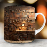 3D Bookshelf Mug Sublimation