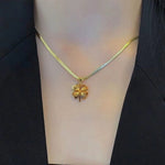 Gold Plated Lucky Clover Necklace