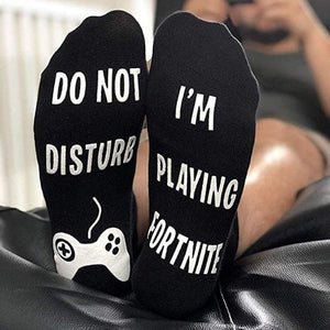 Do Not Disturb I'm Playing Fortnite Funny Cotton Socks, 1 Pair