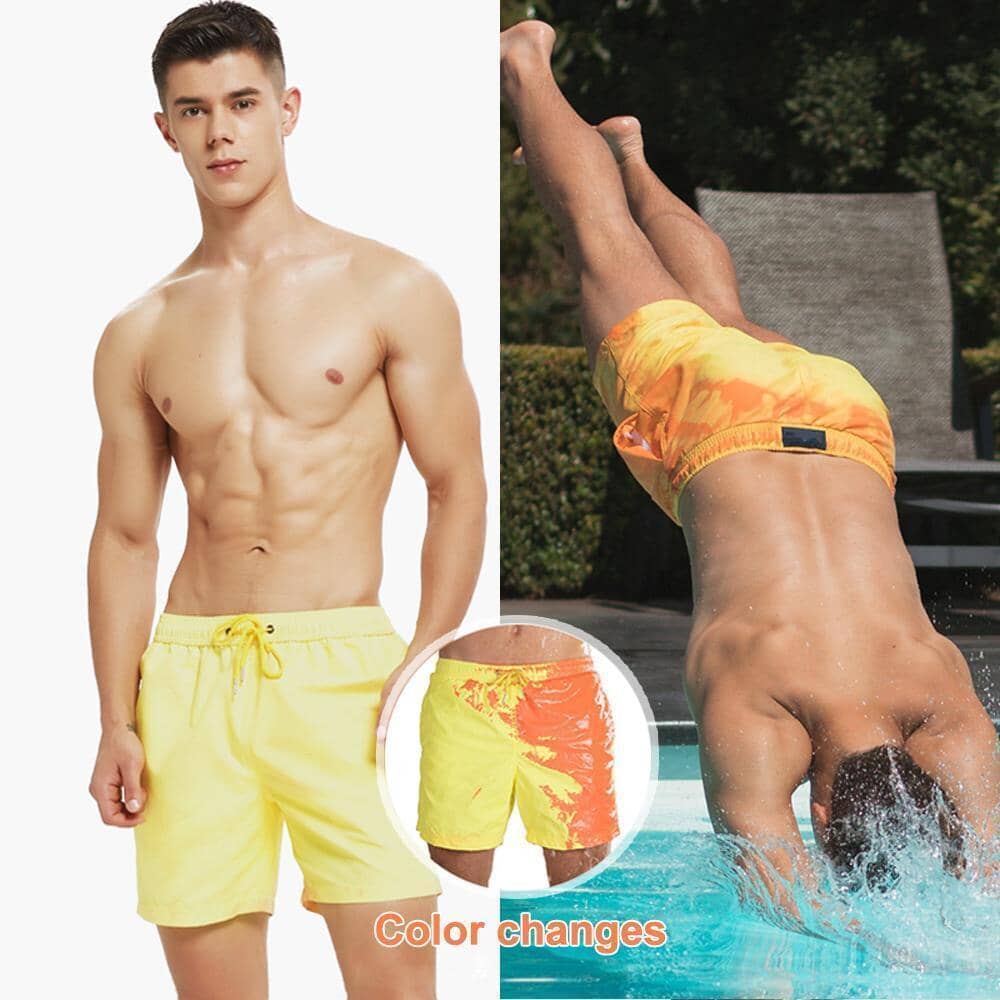 Color-Changing Beach Pants Swim Trunks