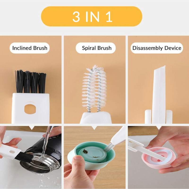 3 in 1 Bottle Cap Detail Brush