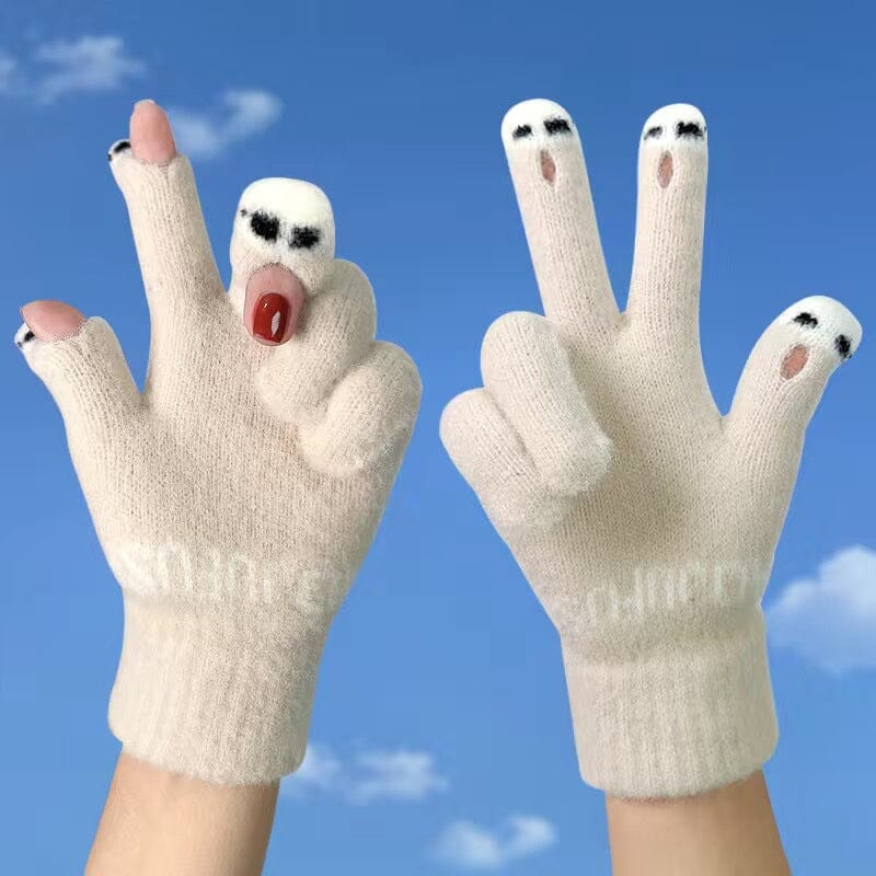 Cute Wool Knitted Gloves