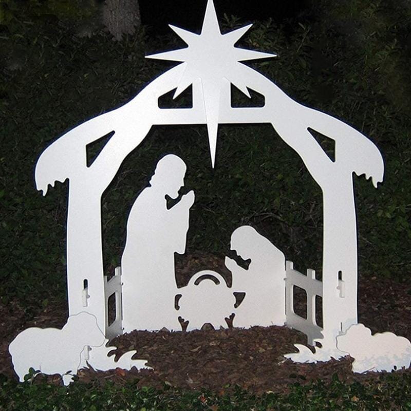 Outdoor Nativity Scene, Weather-Resistant Christmas Holy Family Yard Decoration Nativity Set