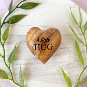 Little Pocket Hug Wooden Heart Token