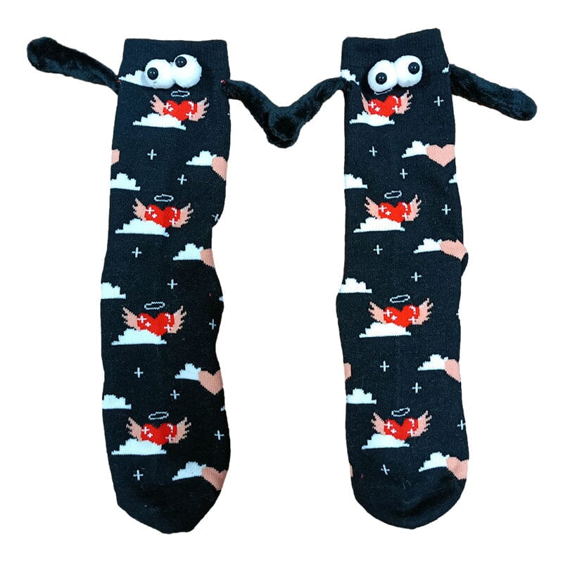 Couple love magnet holding hands socks