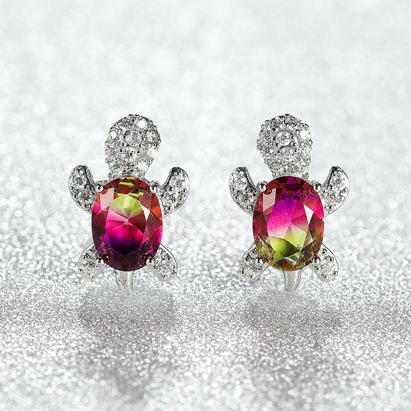 Turtle Zircon Earrings