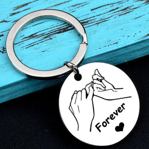 Stainless Steel Love Forever Keychain