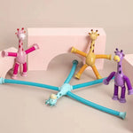 Telescopic suction cup giraffe toy