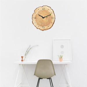 Wooden Annual Rings Wall Clock