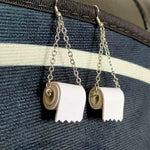 Sterling Silver Toilet Paper Earrings