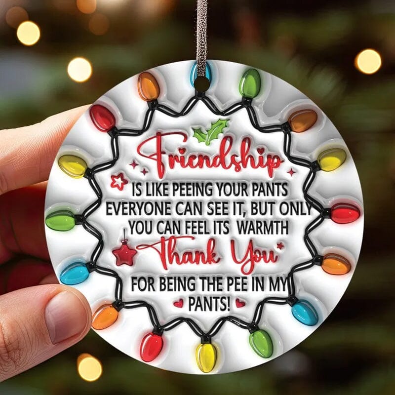 Besties Christmas Round Ornament