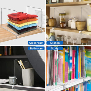 Acrylic Shelf Dividers for Closet Organization