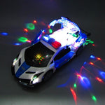 360 Degree Rotary Wheels Musical LED Lighting Electronic Police Car