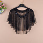 Vintage Women Sequin Cape Dress Shawl