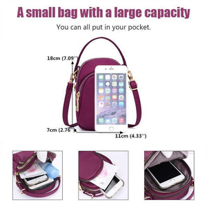 Small colored shoulder bag for women