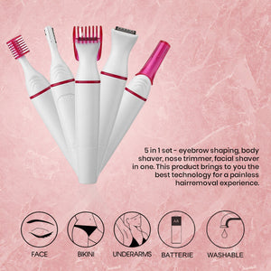 5 In 1 Women Hair Removal Shaver