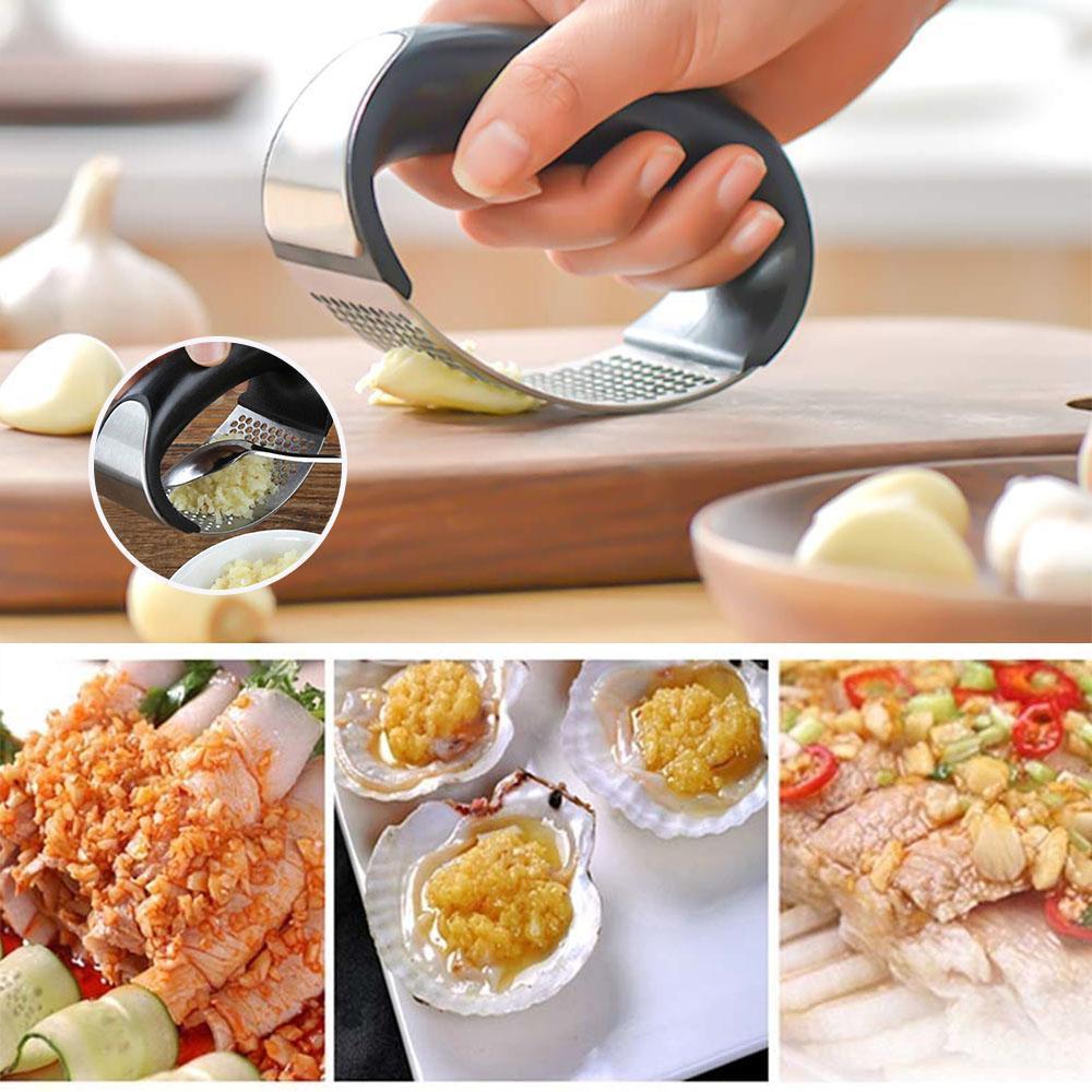 👍Premium Stainless Steel Garlic Press, Garlic Press Cooking Tool👍