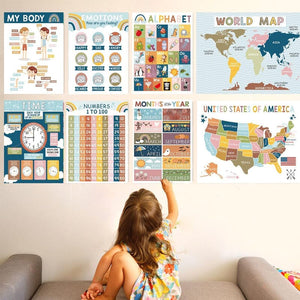 📚Boho PreK Educational Posters 16 pcs