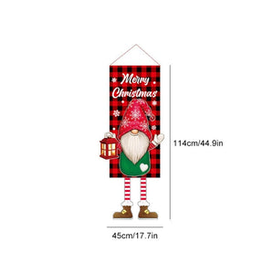 Christmas Decoration Hanging Grinch Faceless Doll Door Hanging Flag Garden Flag